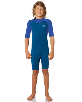 소년을 위한 한 조각 가득 차있는 잠수복 UV 보호 수영복이 파랑에 의하여 Shorty 잠수용 고무옷/내오프렌 2.5mm 긴 소매 농담을 합니다 협력 업체