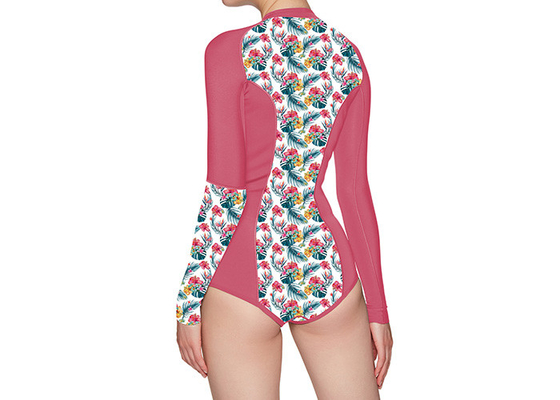 여자 긴 소매 파도타기를 하는 잠수 한 조각 수영복, UV 보호 비키니 잠수용 고무옷 협력 업체